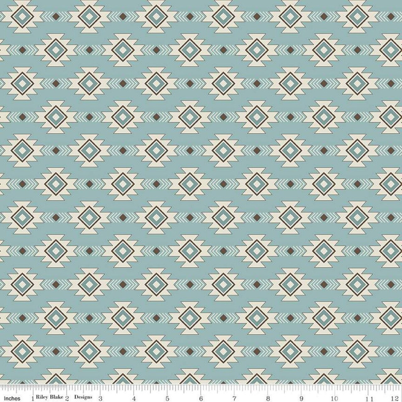 Fabric Riley Blake Geometric Vintage Blue by the Quarter Yard C15122-VINTAGEBLUE